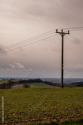 Phone mast carrying telecommunications.  photo