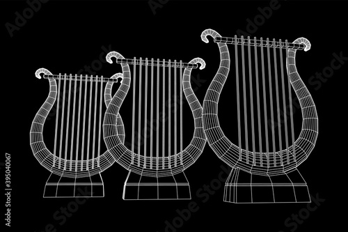 Ancient lyre or harp musical instrument