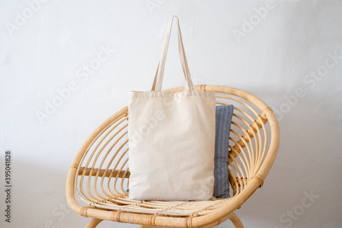 White tote bag mockup