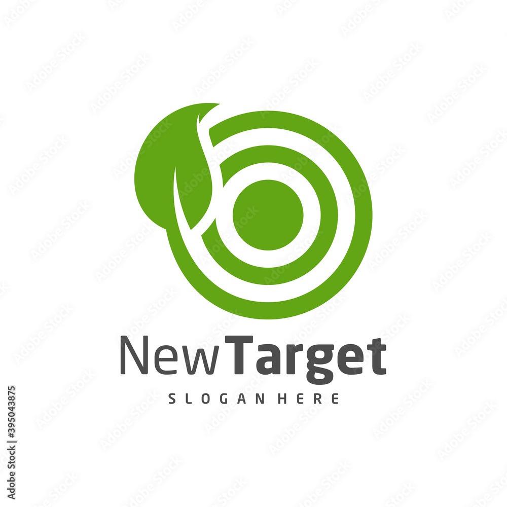 Leaf Target logo vector template, Creative Target logo design concepts, Icon symbol, illustration Leaf Target logo vector template, Creative Target logo design concepts, Icon symbol, illustration