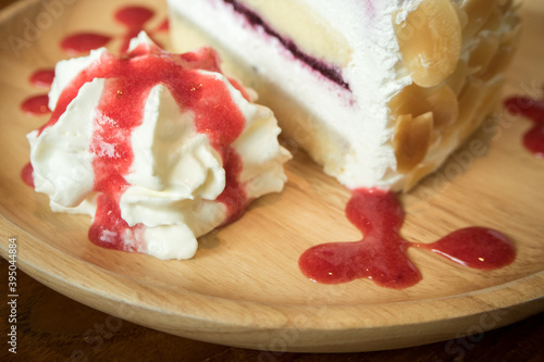 Obraz na płótnie Strawberry and cake. w salonie