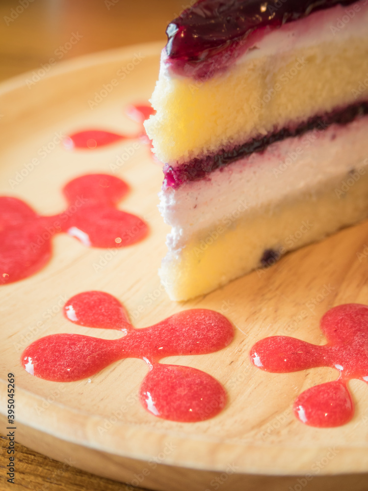 Strawberry and cake.
