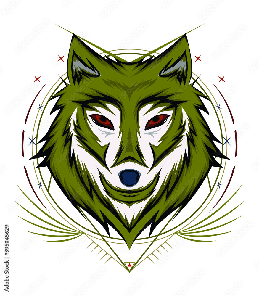 Wolf template logo design vector. Wolf template logo design vector.