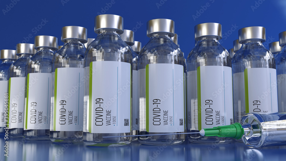 3d rendering of vaccine against the covid-19 concept in a close up view 3d rendering of vaccine against the covid-19 concept in a close up view
