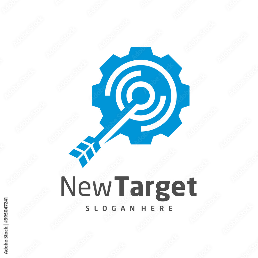 Gear Target logo vector template, Creative Target logo design concepts, Icon symbol, illustration Gear Target logo vector template, Creative Target logo design concepts, Icon symbol, illustration