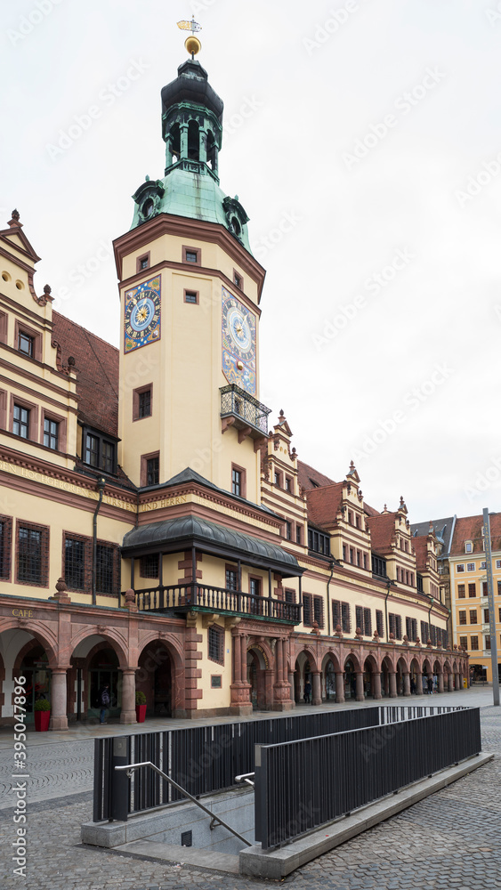 Vorderfront des Alten Rathauses am Markt in Leipzig