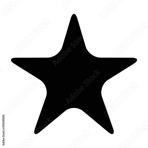 star of 5 points silhouette style icon vector design