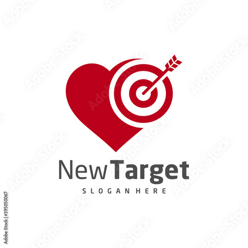Love Target logo vector template, Creative Target logo design concepts, Icon symbol, illustration