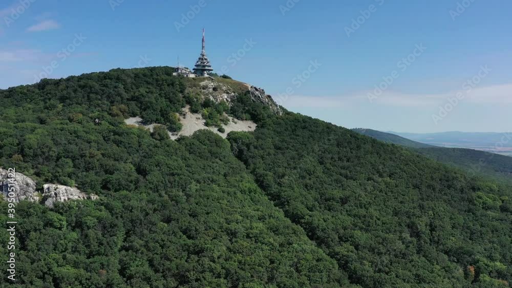 Aerial view of the Zobor pyramid in Nitra, Slovakia Aerial view of the Zobor pyramid in Nitra, Slovakia