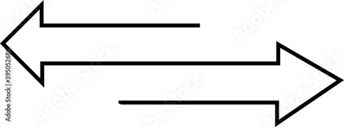 Double arrow vector pointing in both directiions