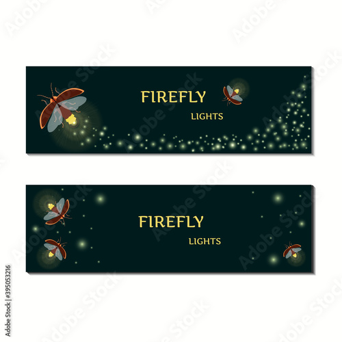 Firefly insect banner