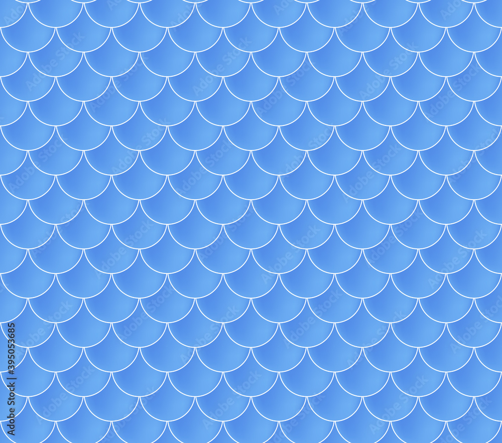 Mermaid Scales. Fish Squama. Blue Seamless Pattern Mermaid Scales. Fish Squama. Blue Seamless Pattern