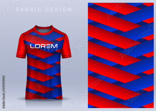 Fabric textile for Sport t-shirt ,Soccer jersey mockup for football club. uniform front view.