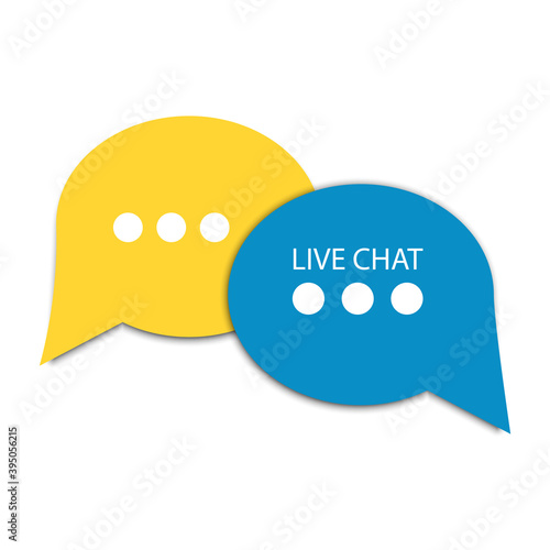 Speech bubble tag. Chat messenger icon. Text message. Mobile interface design. Talk bubble. Stock image.