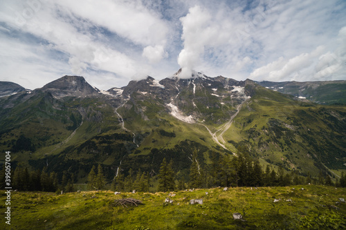 Road Grossglockner in summer, beautiful scenic road in the Austrian Alps, touristic destination in Europe