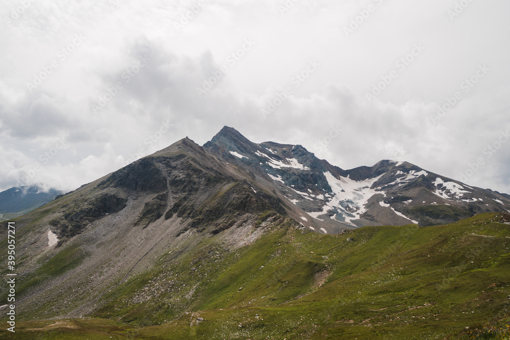 Road Grossglockner in summer, beautiful scenic road in the Austrian Alps, touristic destination in Europe