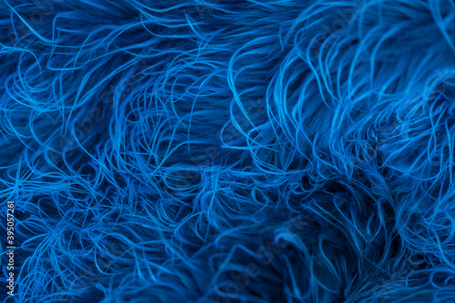 Blue marine like fur cloth