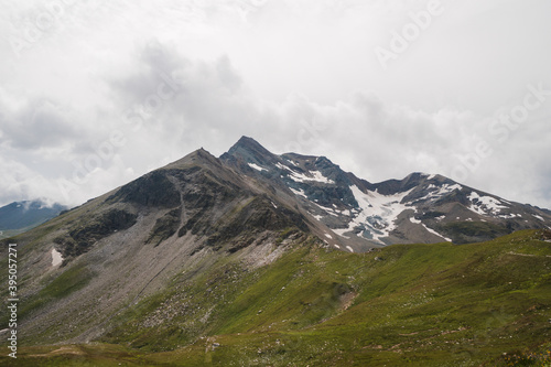 Road Grossglockner in summer, beautiful scenic road in the Austrian Alps, touristic destination in Europe