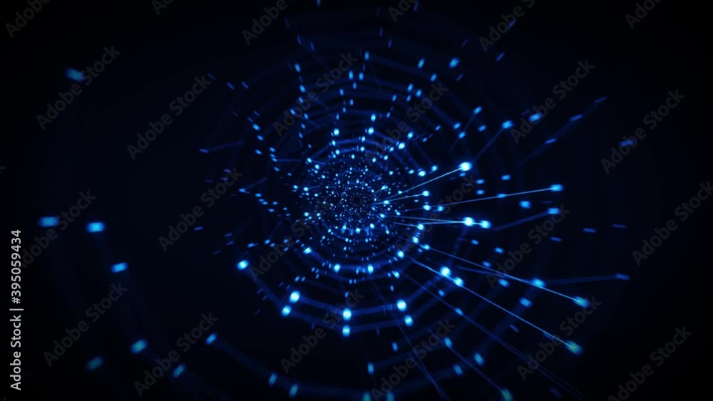 Abstract Hi Tech Futuristic Plexus Design Loop/ 4k animation of an abstract technology background with plexus modular structure of lines and dots zooming in seamless looping Abstract Hi Tech Futuristic Plexus Design Loop/ 4k animation of an abstract technology background with plexus modular structure of lines and dots zooming in seamless looping