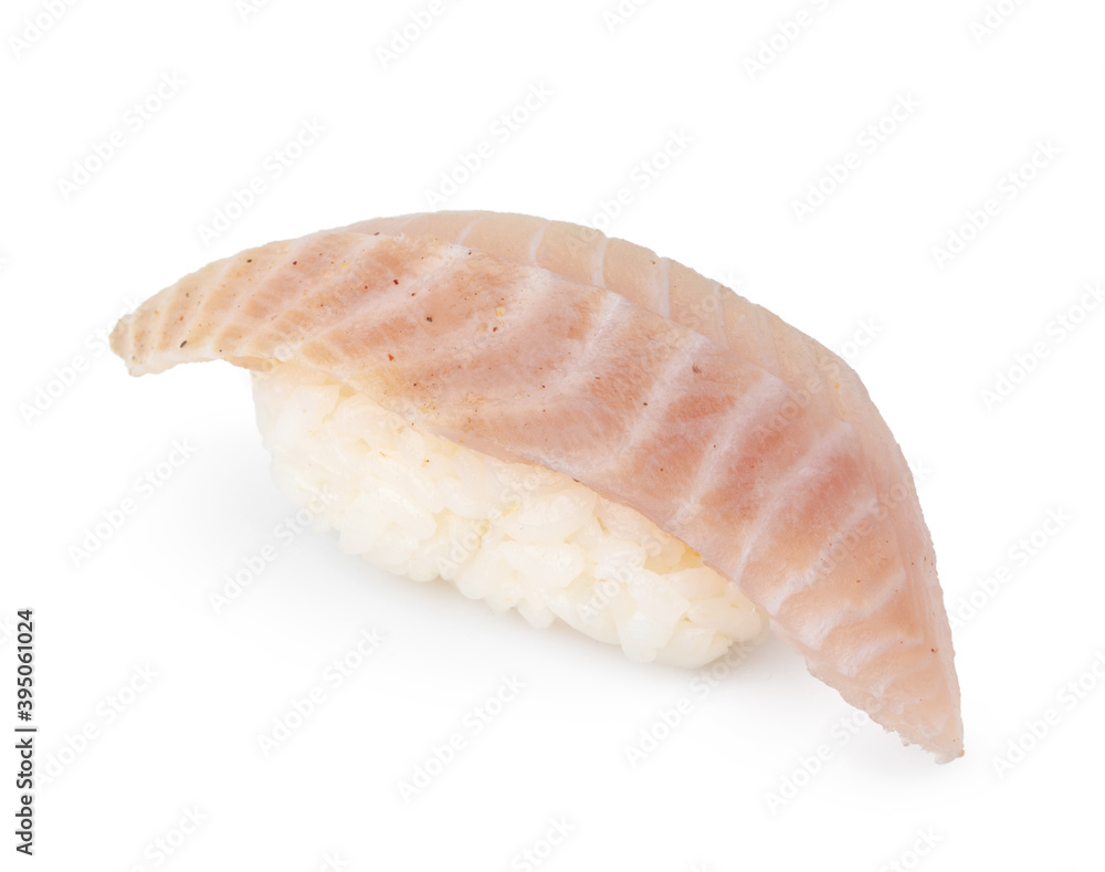 Nigiri sushi piece isolated on white background Nigiri sushi piece isolated on white background