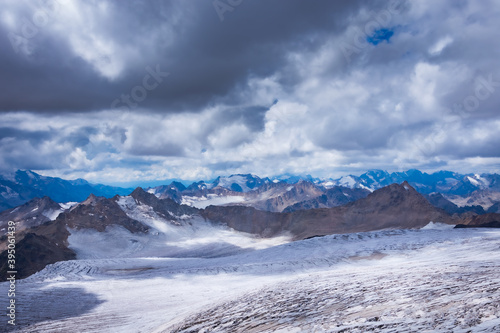 Wallpaper Mural Mountain snow peaks, close-up. Glaciers in the mountains of the North Caucasus. Elbrus region, routes for rock climbers. Torontodigital.ca