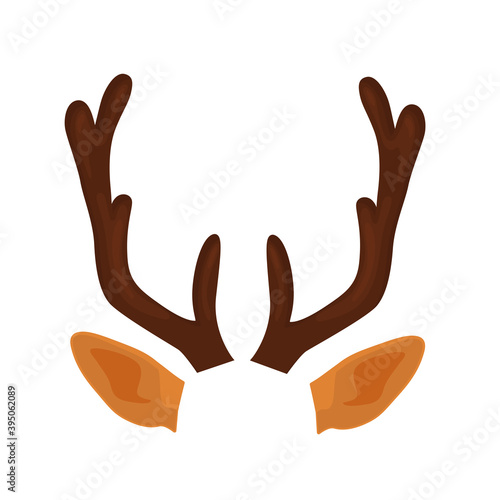 Deer Antlers and ears. Funny selfie photo mask