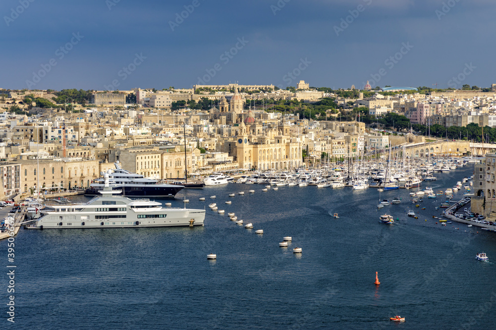 The three old cities, Vittoriosa, Senglea a Cospicua at the grand harbour in Malta