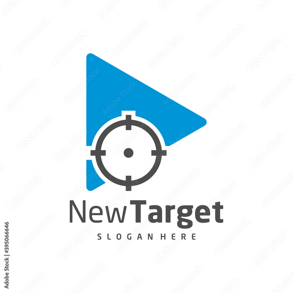 Play Target logo vector template, Creative Target logo design concepts, Icon symbol, illustration Play Target logo vector template, Creative Target logo design concepts, Icon symbol, illustration