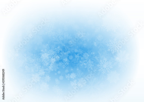 Vector : Snow flake with blue background
