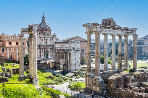 wide view of the Forum Romanum in Rome