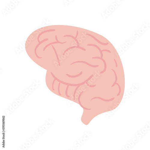 brain daily sticker flat style icon vector design