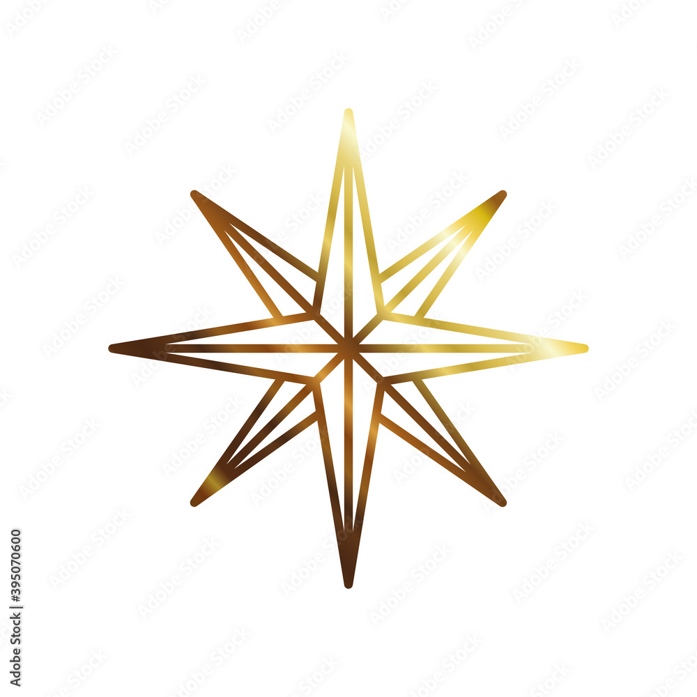 star of 8 points gold style icon vector design star of 8 points gold style icon vector design