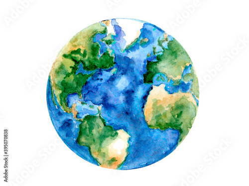 Watercolor Painted Earth