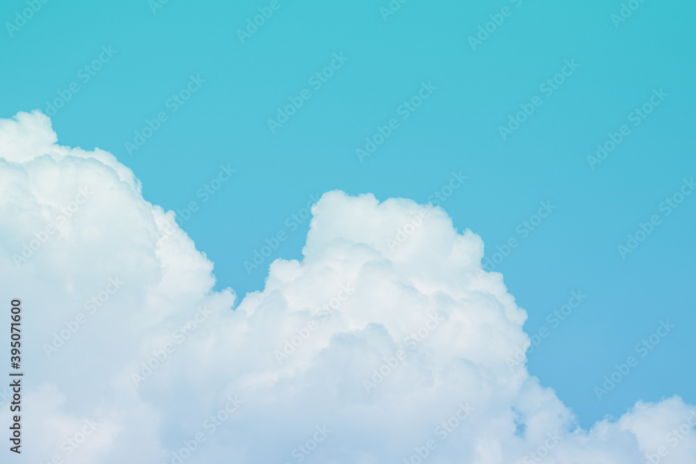 Beautiful sky and clouds in soft color.Soft  cloud in the sky background blue tone.