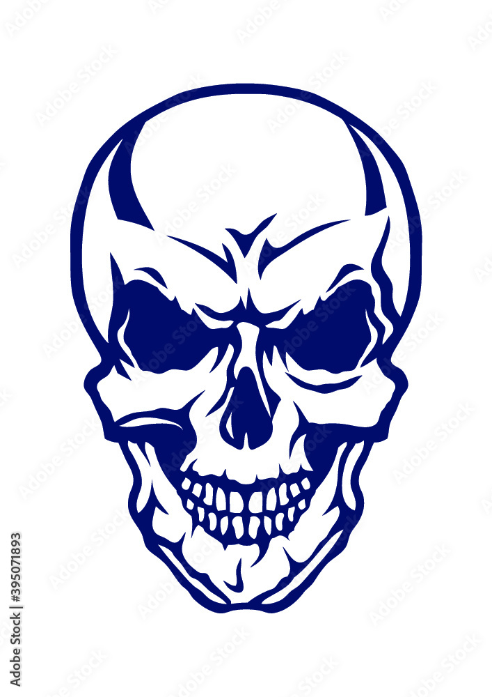 Fototapeta premium tete_de_mort_crane_halloween