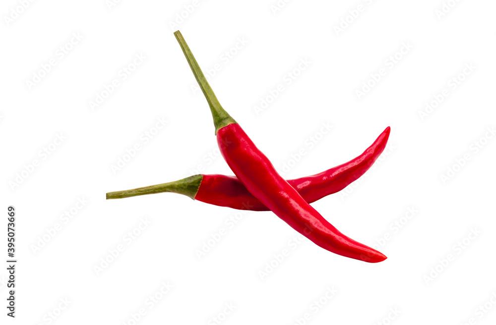 Fresh chili pepper isolated on white background with clipping path.Close up red chili. Fresh chili pepper isolated on white background with clipping path.Close up red chili.