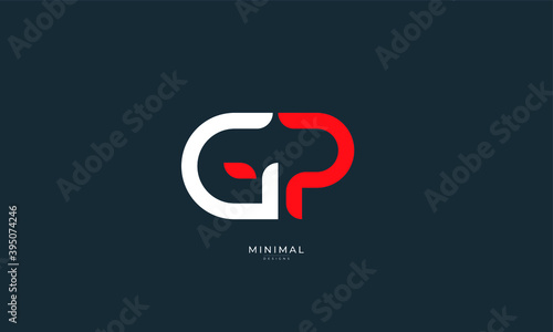 Alphabet letter icon logo GP