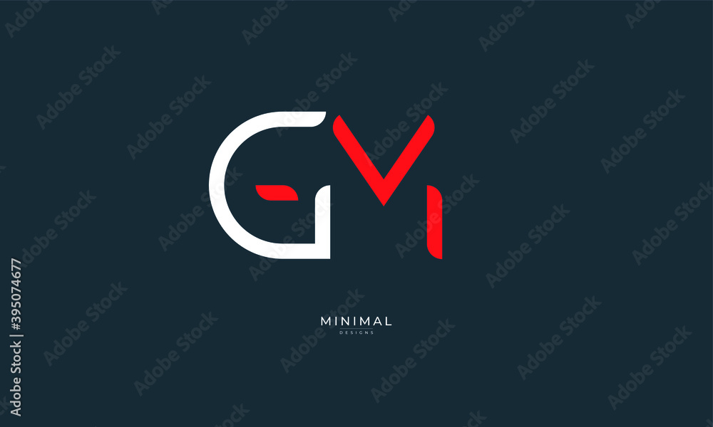 Alphabet letter icon logo GM Alphabet letter icon logo GM