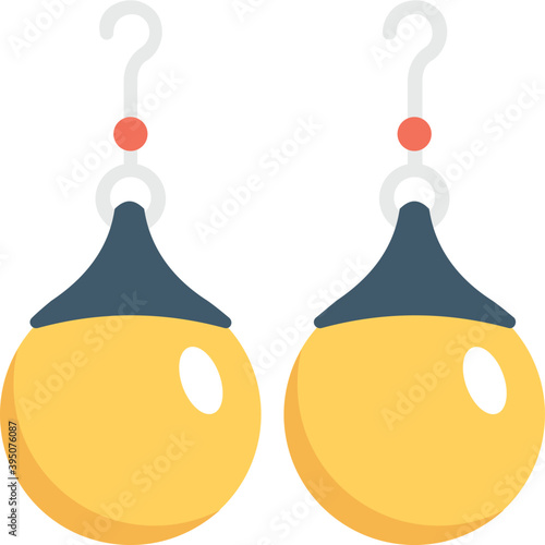 
Earring Flat Vector Icon
