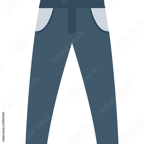  Pants Flat Vector Icon 