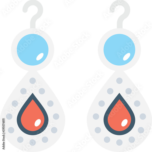 
Earring Flat Vector Icon
