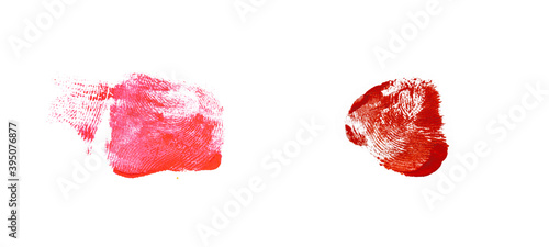bloody fingerprint isolated on a white background © Fotograf