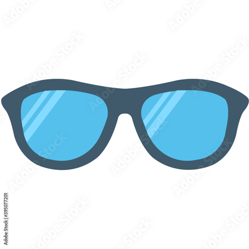  Sunglasses Flat Vector Icon 