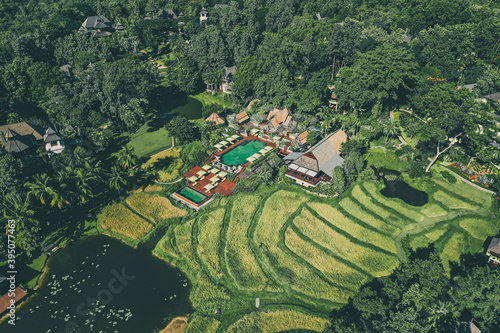 Mae Rim rice terraces and resort in Chiang Mai province  Thailand