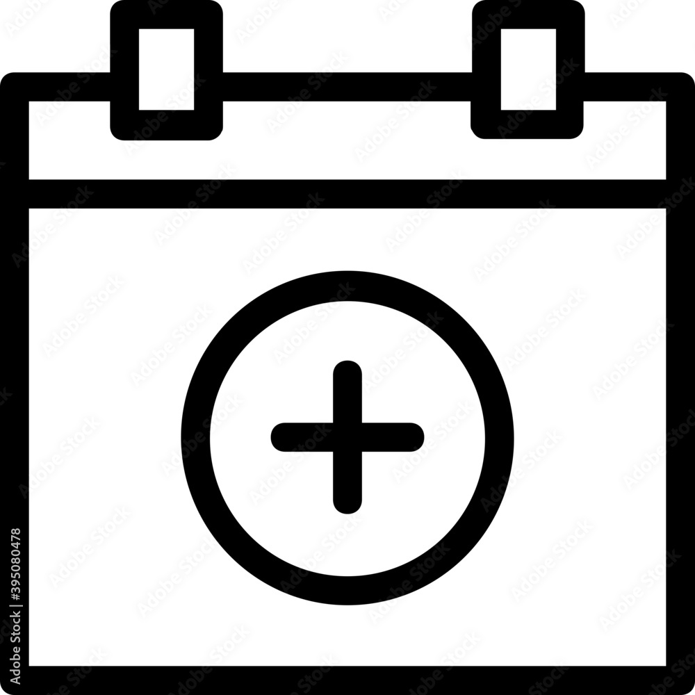 Obraz premium Calendar Vector Line Icon 