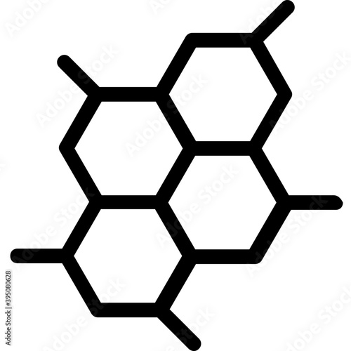 
Molecule Vector Line Icon 
