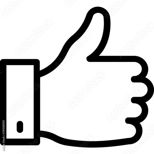 
Thumbs Up Vector Line Icon
