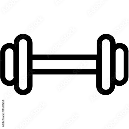 
Dumbbell Vector Line Icon
