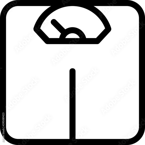 
Weight Scale Vector Line Icon
