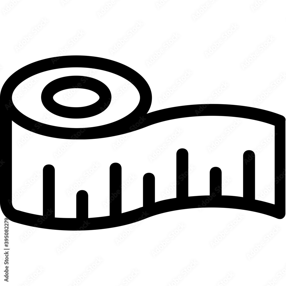 Measuring Tape Vector Line Icon
Measuring Tape Vector Line Icon